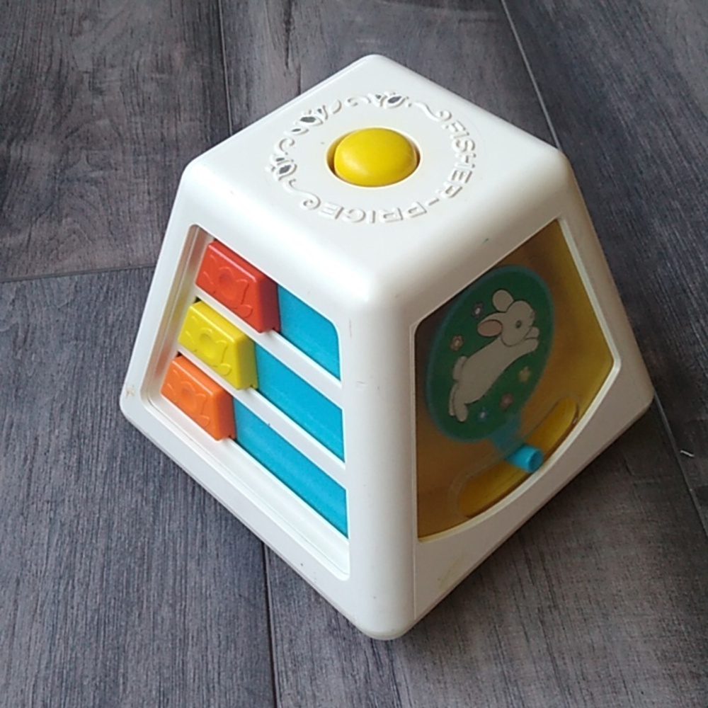 Fisher Price Quaker Oats Turn and Learn Vintage Busy Box Infant Toy 1978 #156